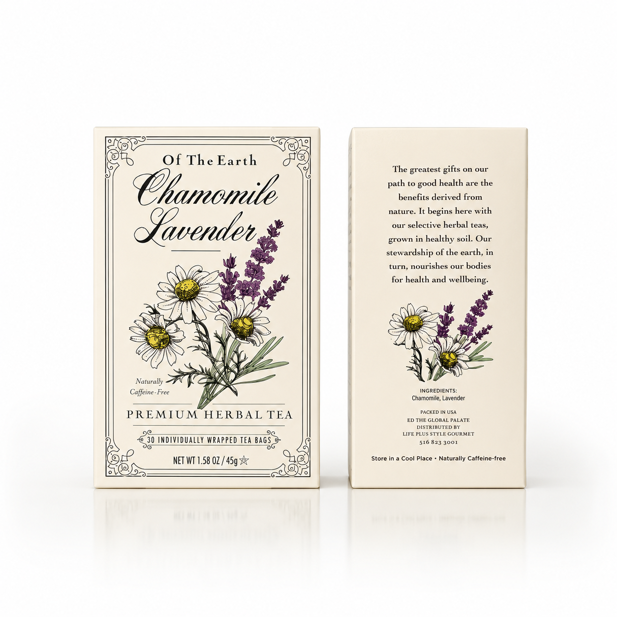 Of The Earth Chamomile Lavender Herbal Tea – Calming Caffeine-Free Premium Herbal Tea