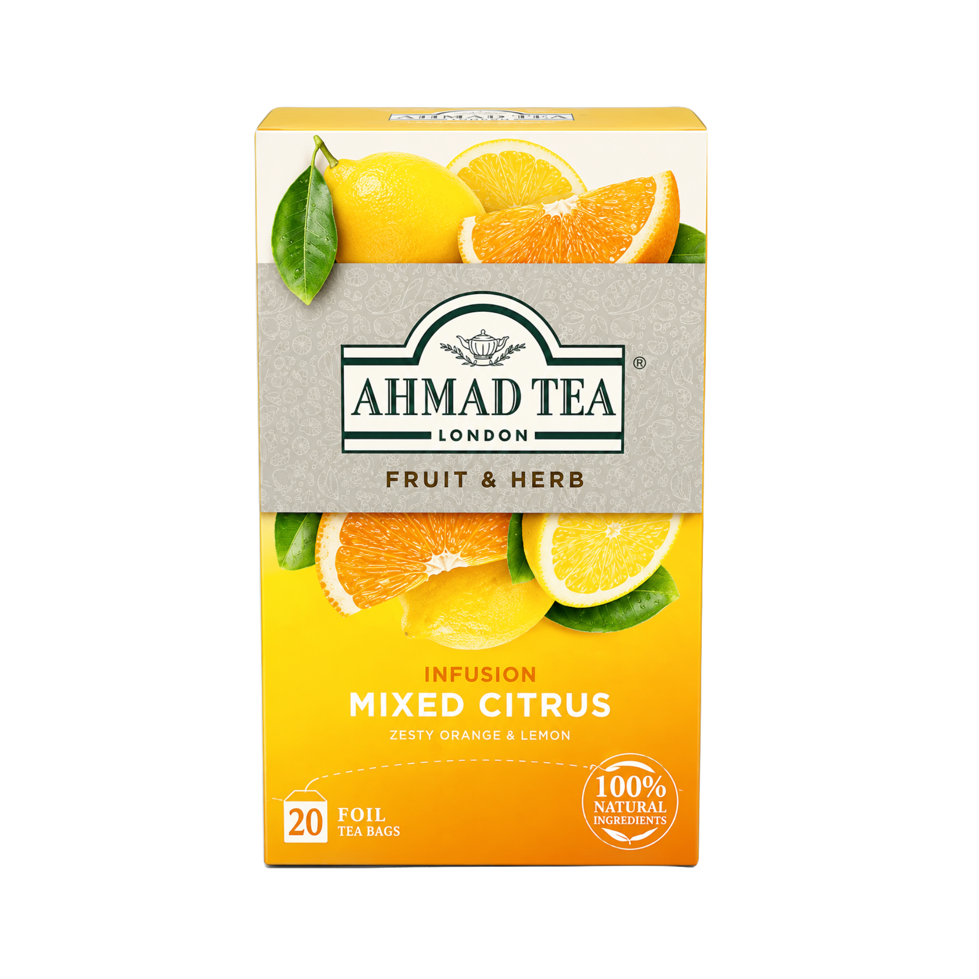 Ahmad Tea Mixed Citrus Herbal Tea – Orange & Lemon Fruit Infusion