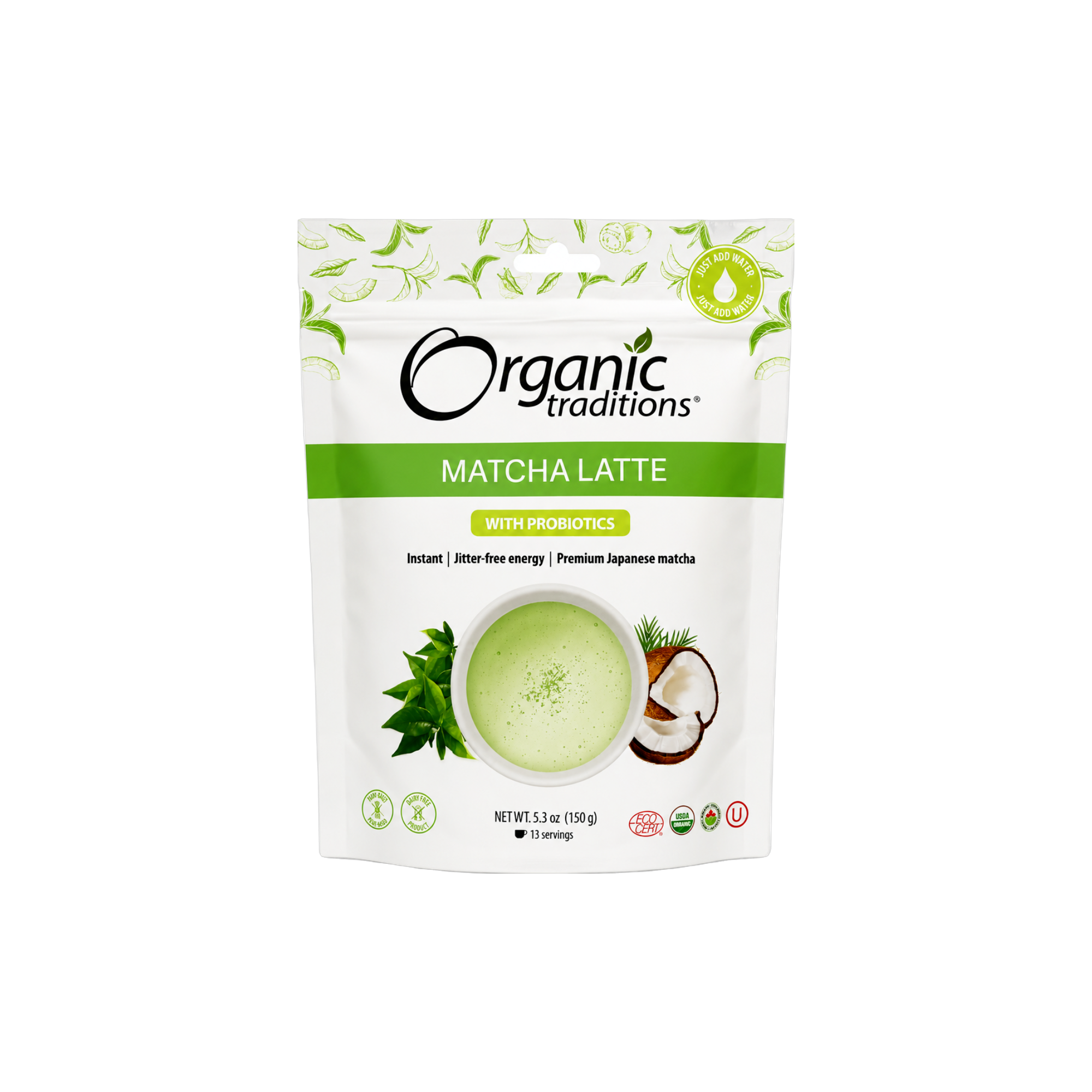 Organic Traditions - Matcha Latte with Probiotics