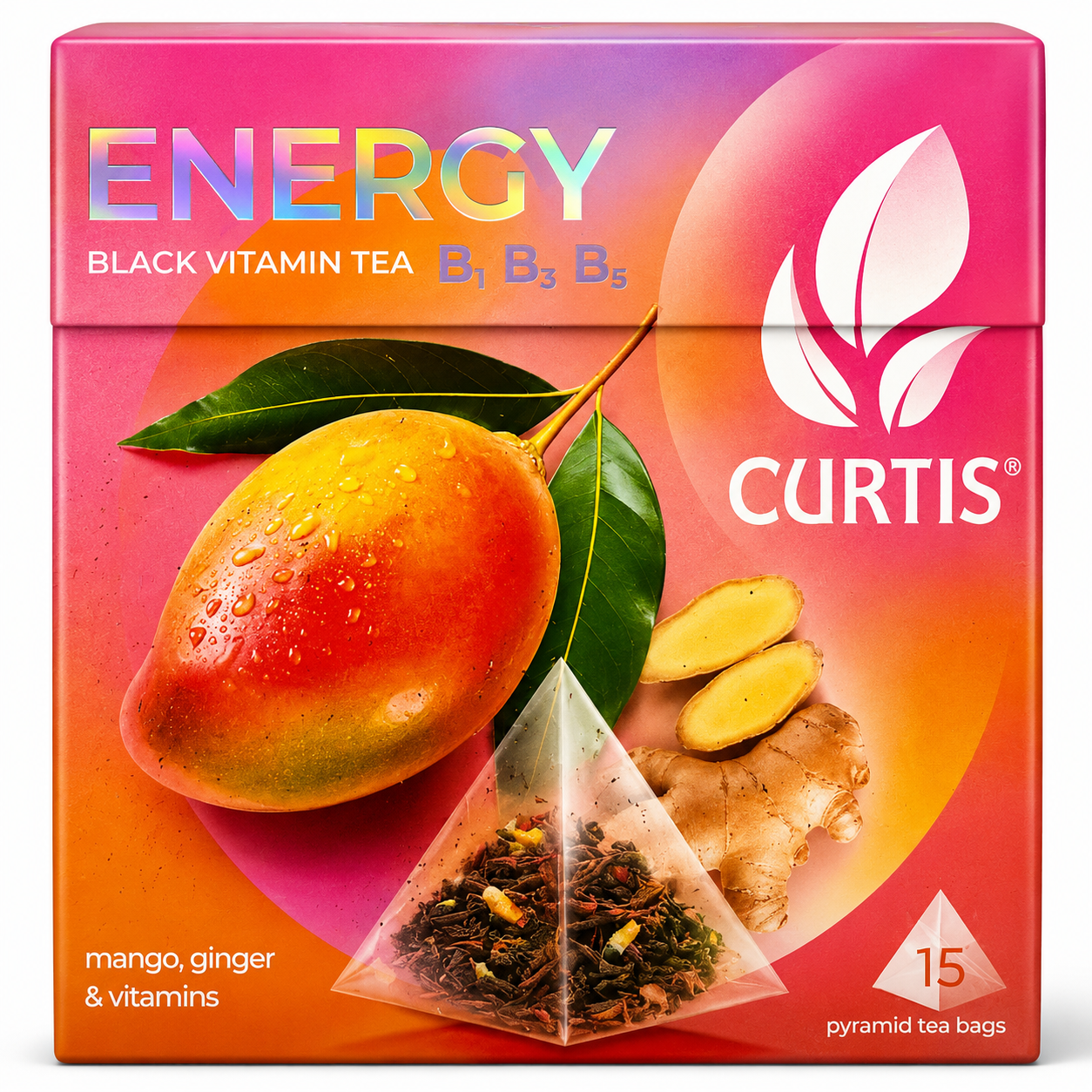 Curtis Energy Black Vitamin Tea (Mango, Ginger & B Vitamins)