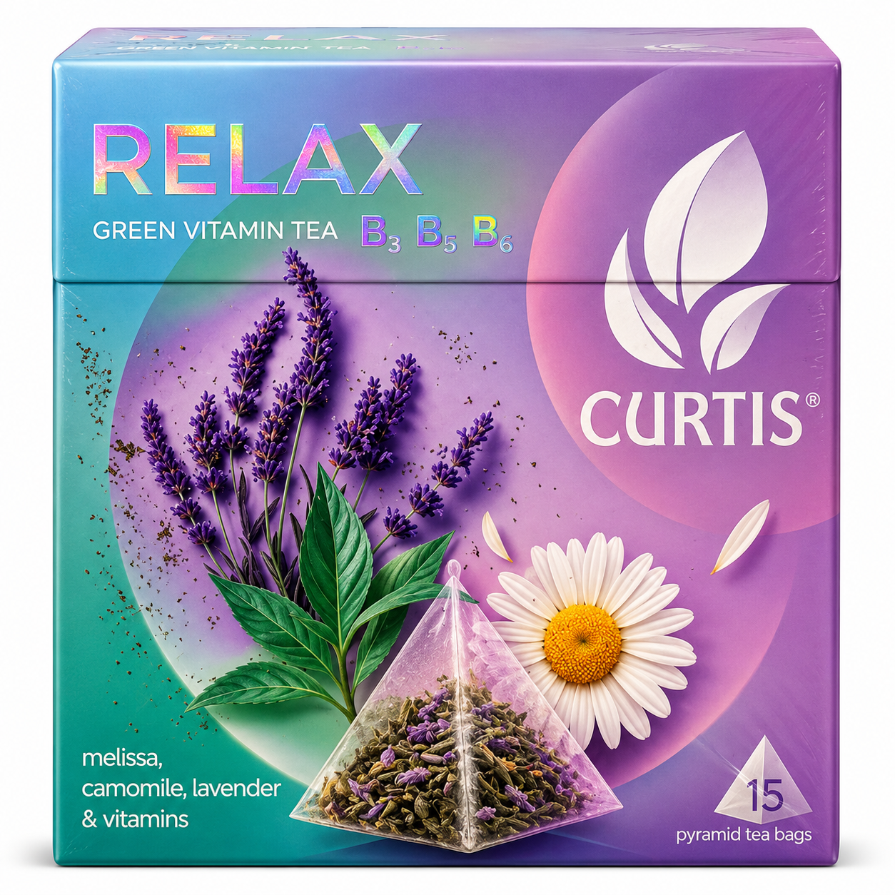 Curtis Relax Green Vitamin Tea (Melissa, Chamomile, Lavender & B Vitamins)