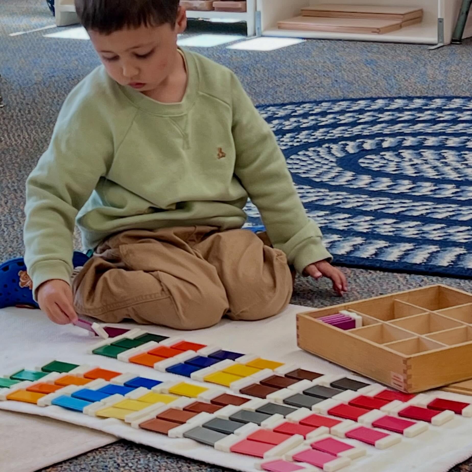Montessori Color Tablets 🎨 help children learn to recognize and match colors while building focus and attention to detail. As they work with different shades, they begin to notice small differences and develop a stronger sense of observation. It&rsq