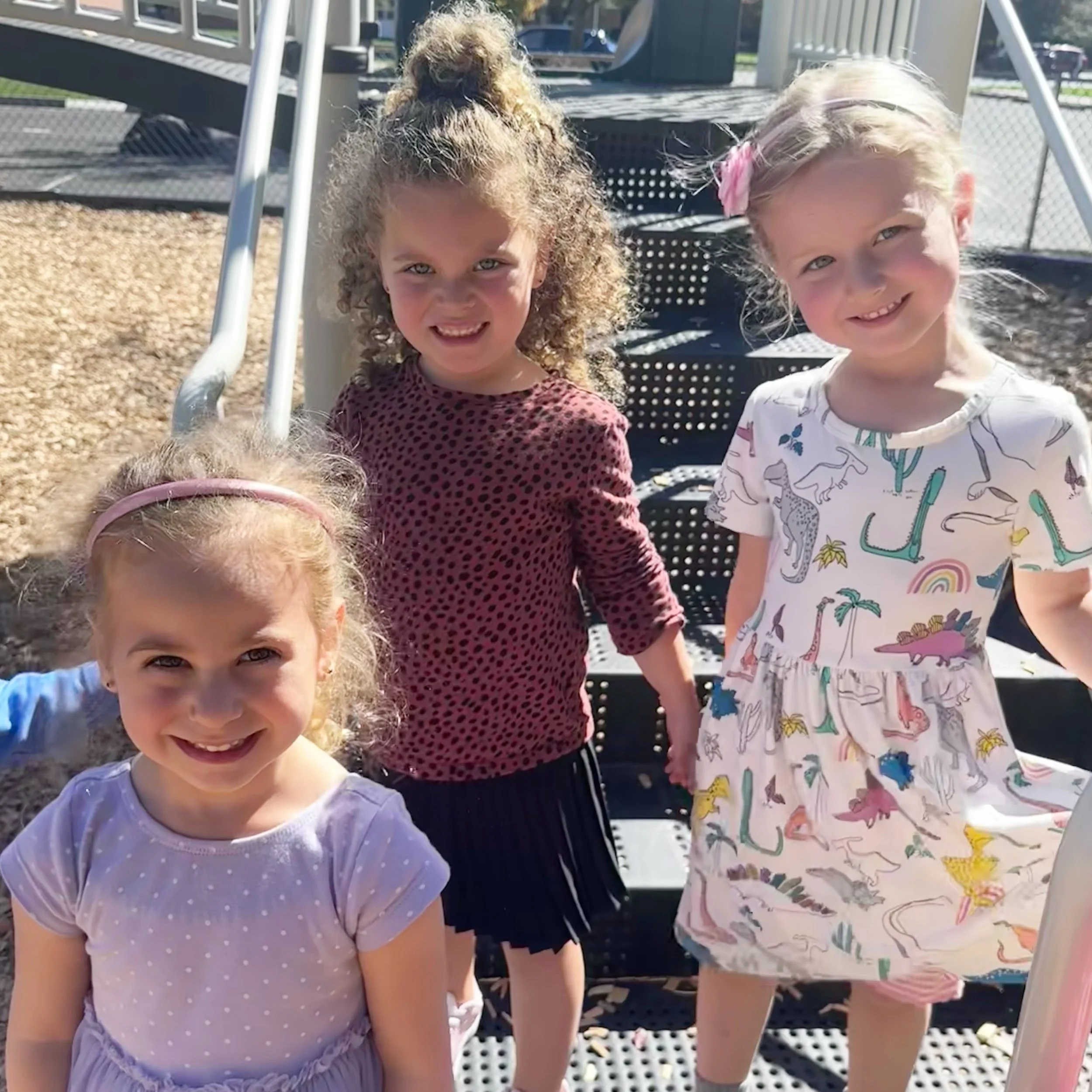 The children are making the most of every bit of sunshine&mdash;running, climbing, imagining, and enjoying time together on the playground. ☀️🌈
