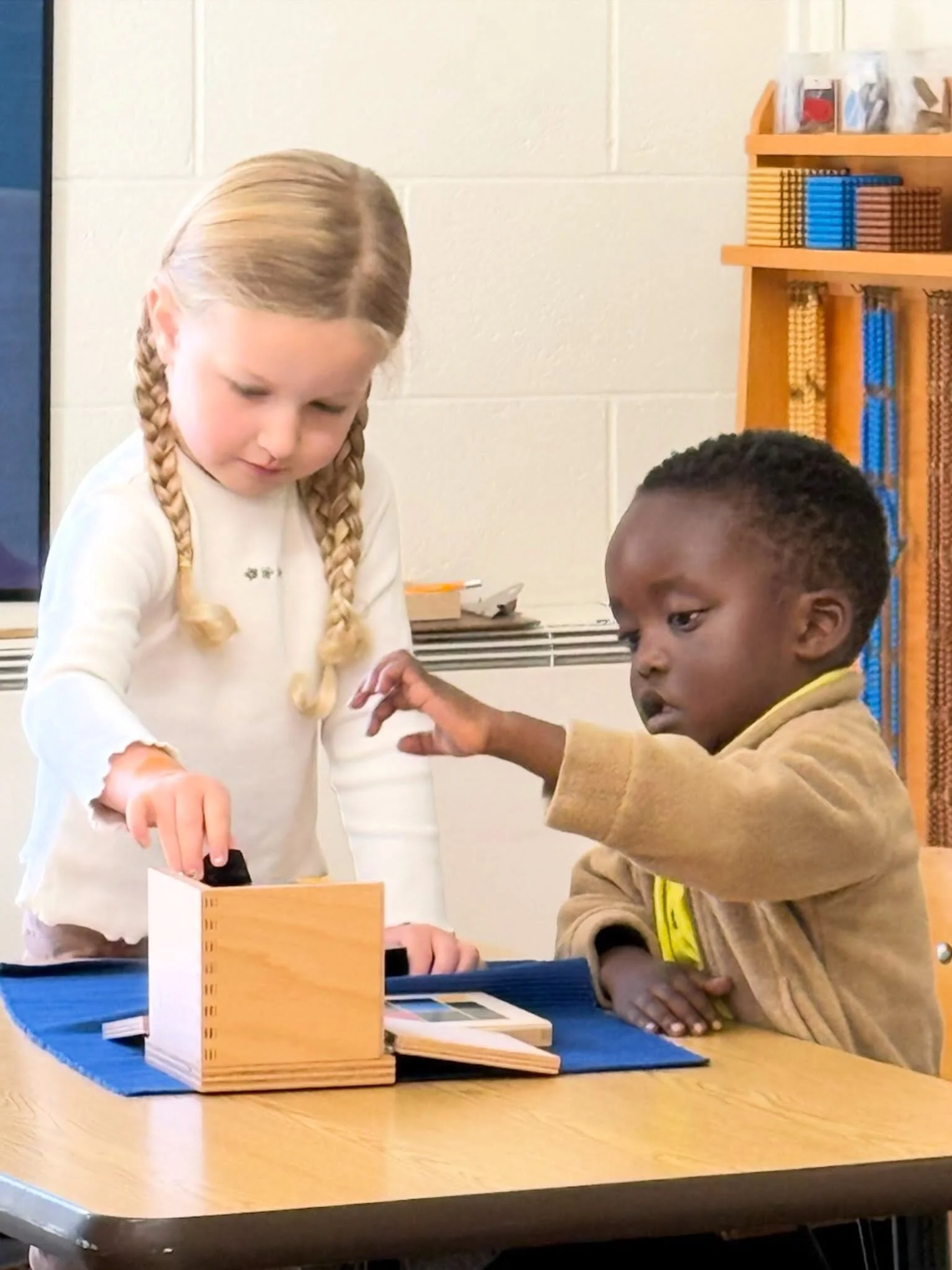At HRMS, helping a friend is about so much more than completing a task. It&rsquo;s an opportunity to practice patience, kindness, communication, and leadership. 
In Montessori, children are not only learning alongside one another&mdash;they are learn