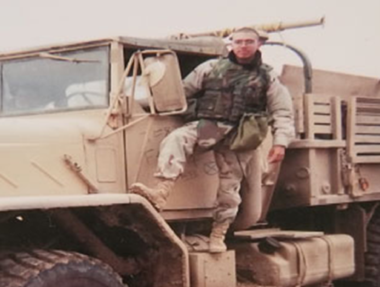 Sergio during his tour of duty