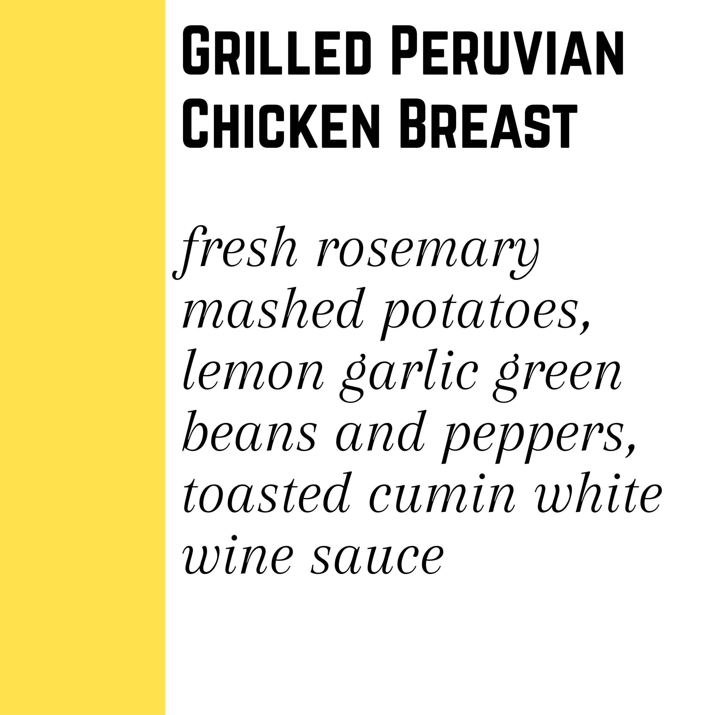 Grilled Peruvian Chicken Breast - Gluten-free - (6/15 Pickup)