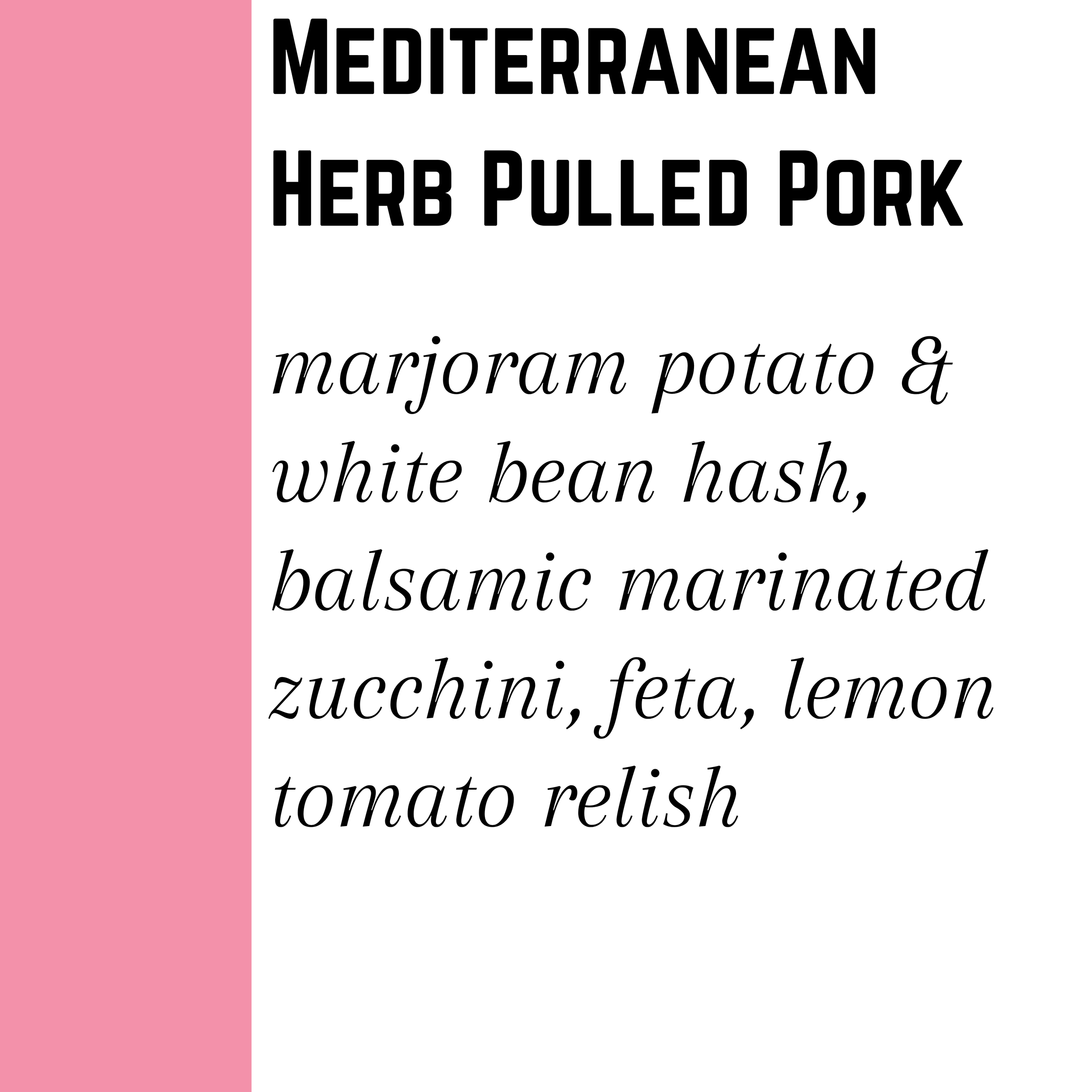 Mediterranean Herb Pulled Pork - Gluten-free - (6/15 Pickup)
