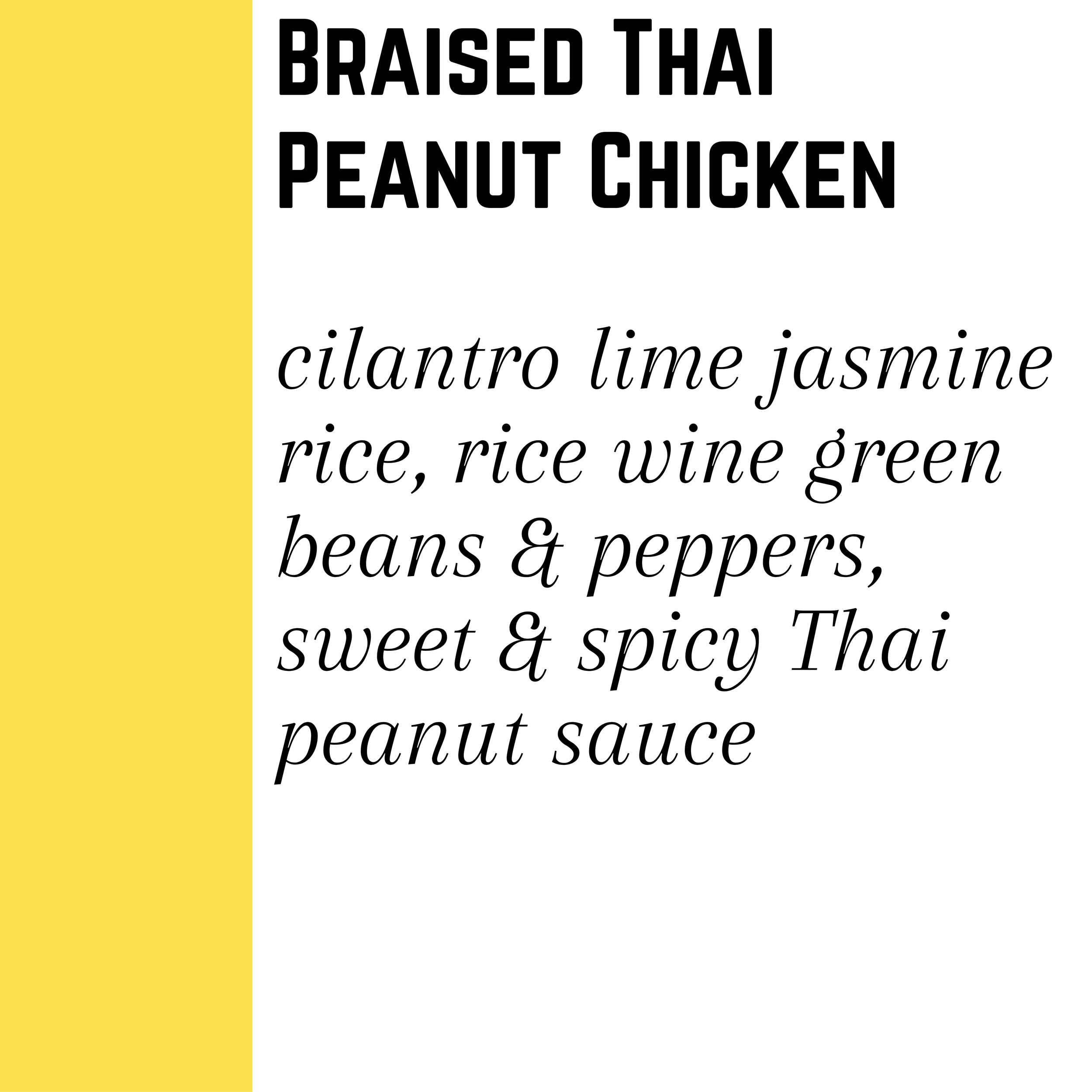 Braised Thai Peanut Chicken - (8/3 Pickup)