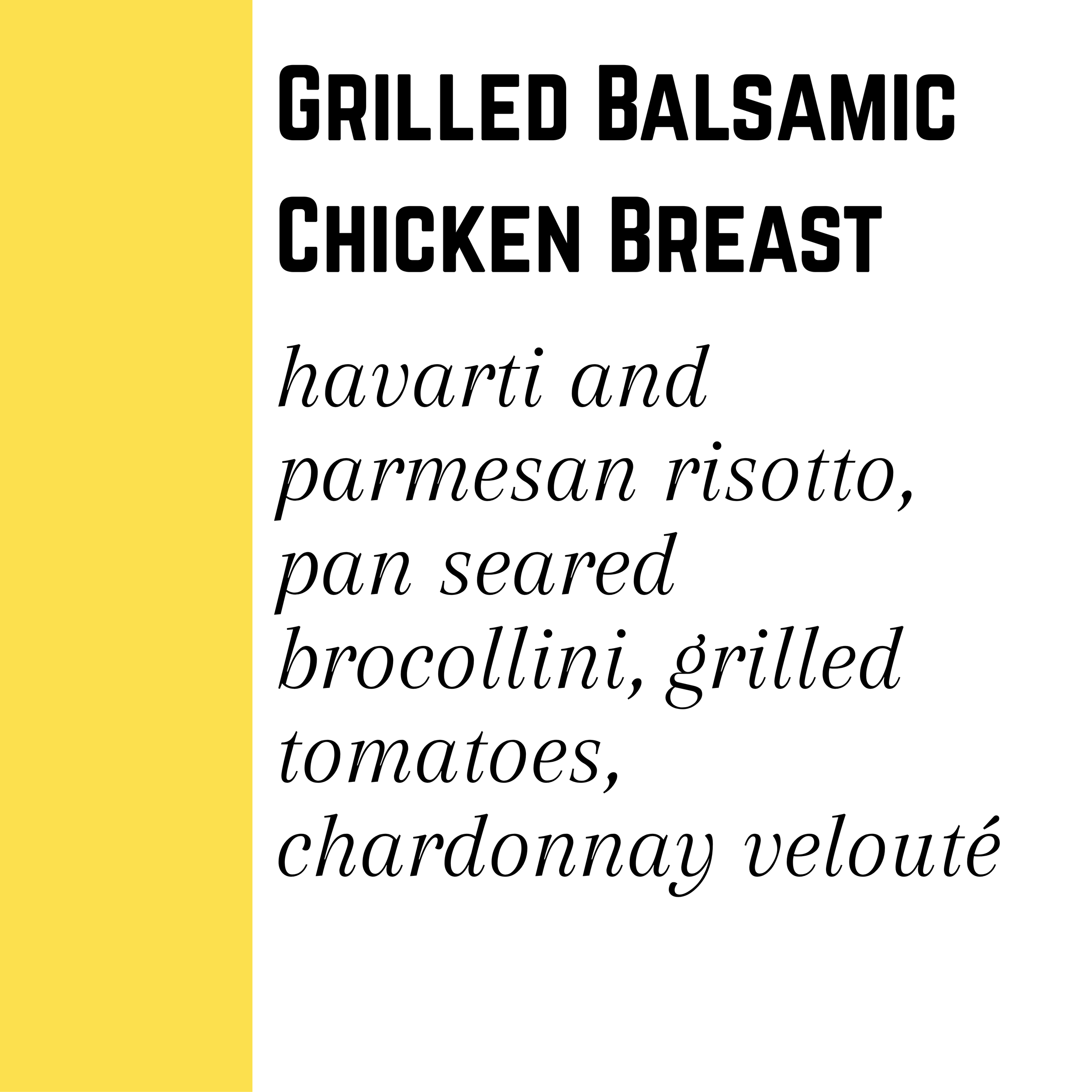 Grilled Balsamic Chicken Breast - Gluten-free - (11/9 Pickup)