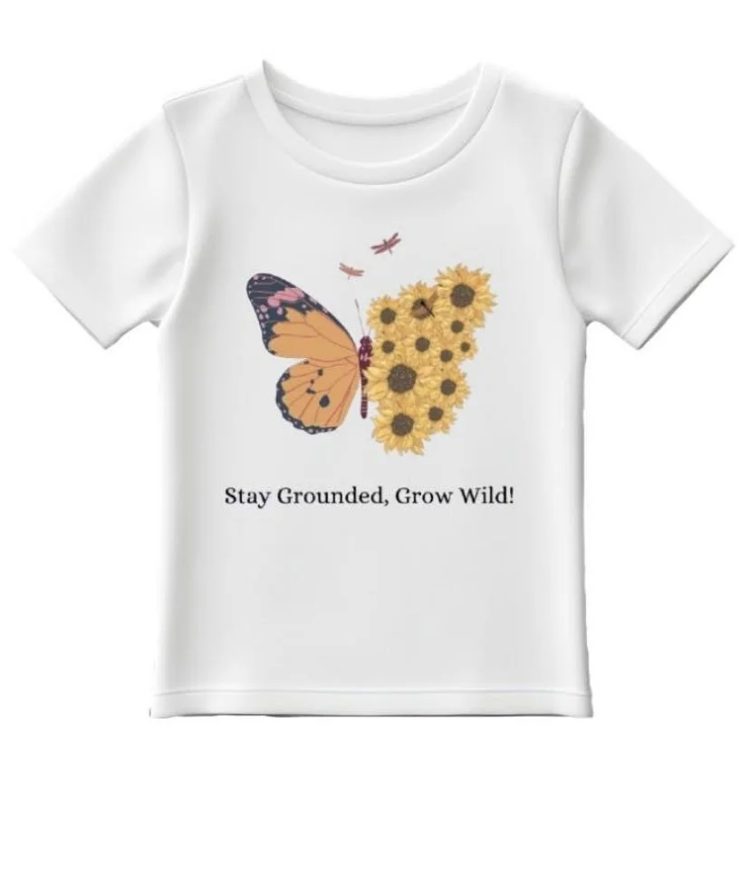 Kids "Stay Grounded, Grow Wild" Tee