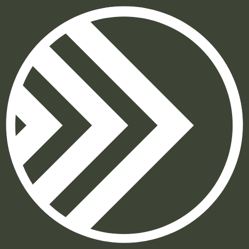 Circle with 3 arrows inside.