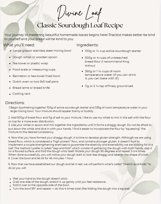 Sourdough Loaf Recipe