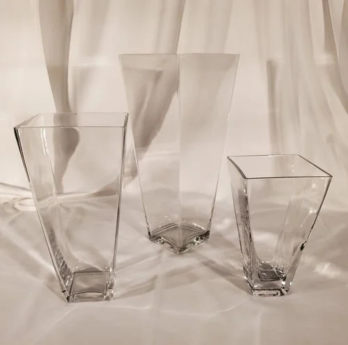 Crystal-Clear Tapered Glass Vases