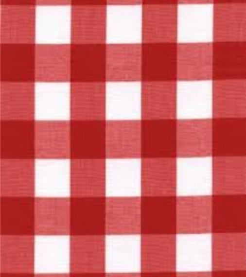 Red/White Checked Linen
