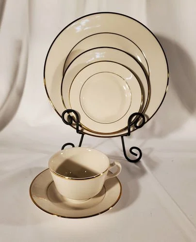 Ivory & Gold Trim Dinnerware Set
