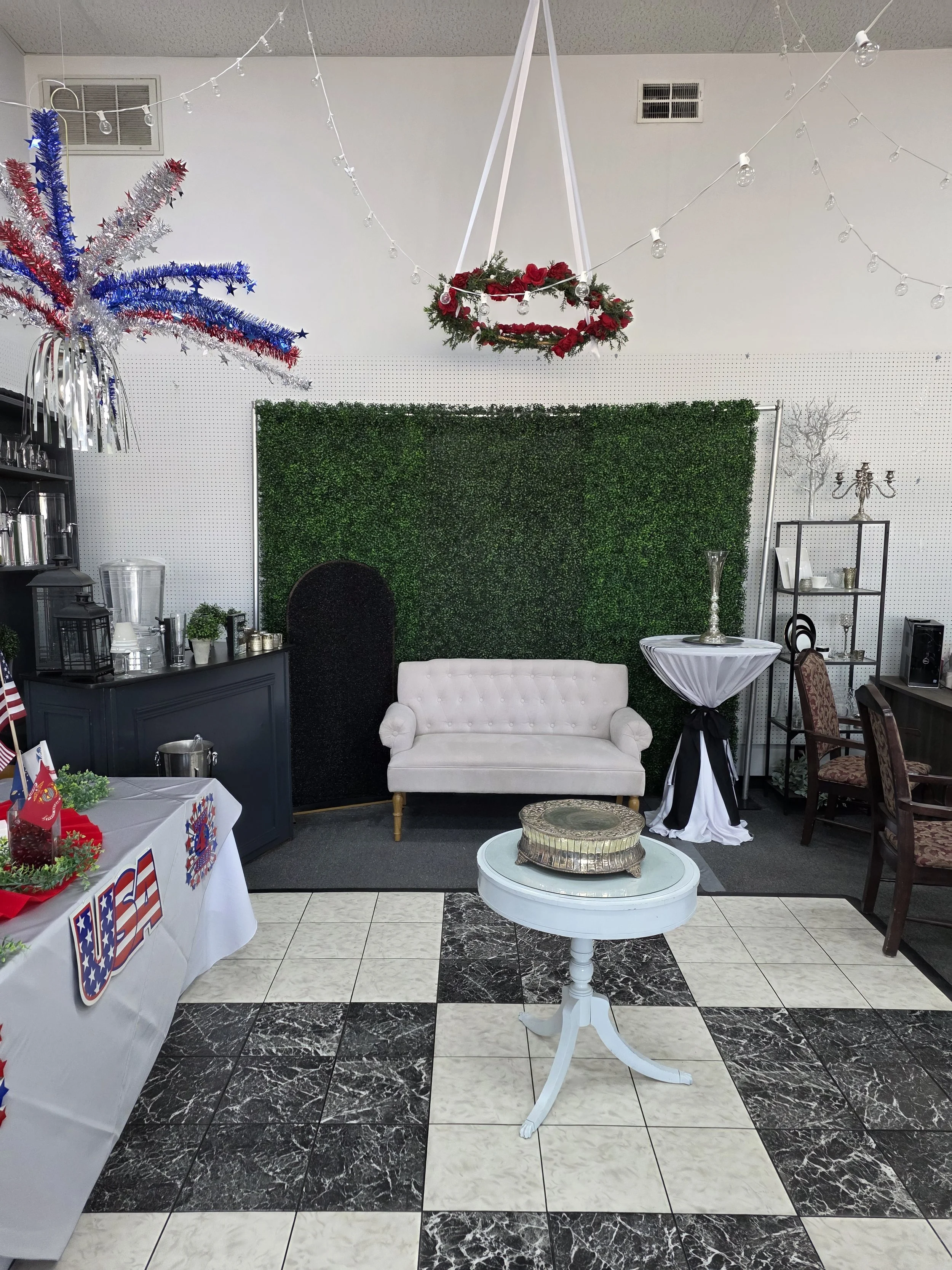 Green Curtain Backdrop