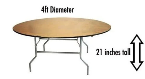 4ft Round Kids Table