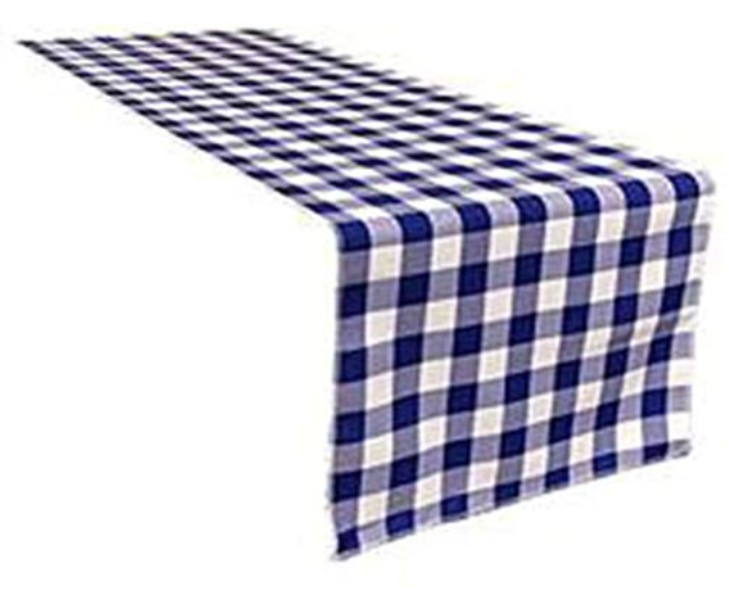 Royal/White Checked Linen