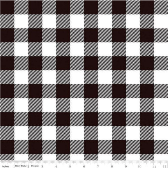 Black / White Checked Linen