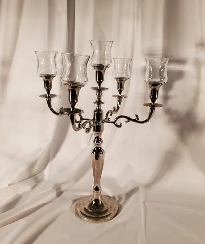 4 Arm Table Candelabra w/Flower bowl