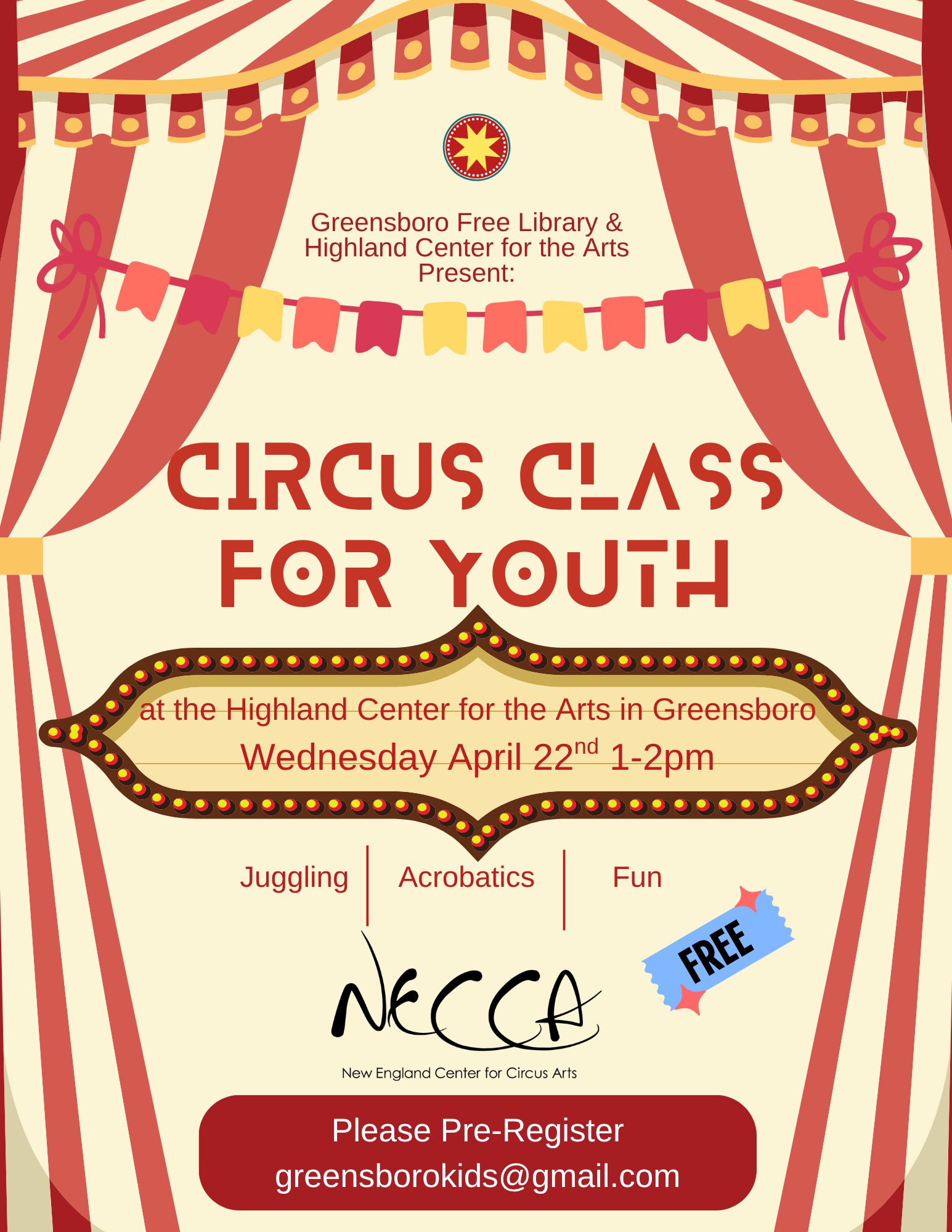 Sampler Circus Class for Youth