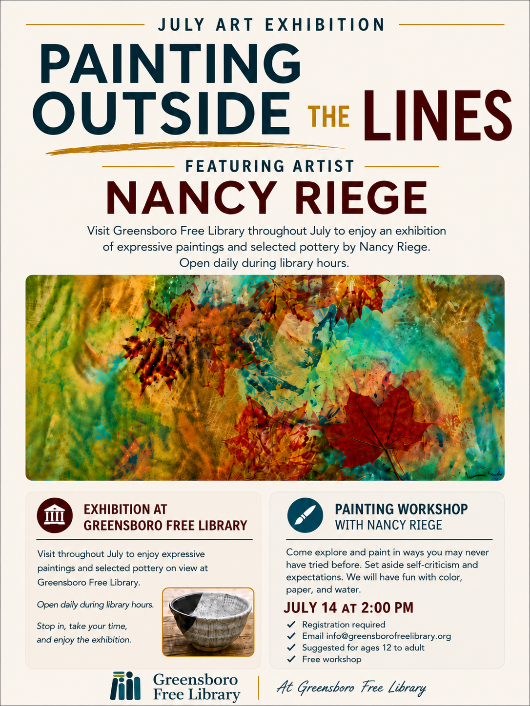 July Art Exhibition &amp; Painting Workshop