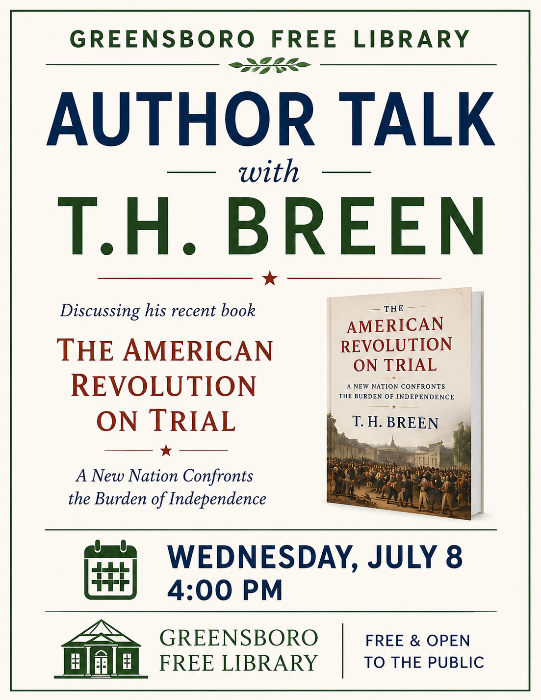 Local Author Talk with Timothy Breen