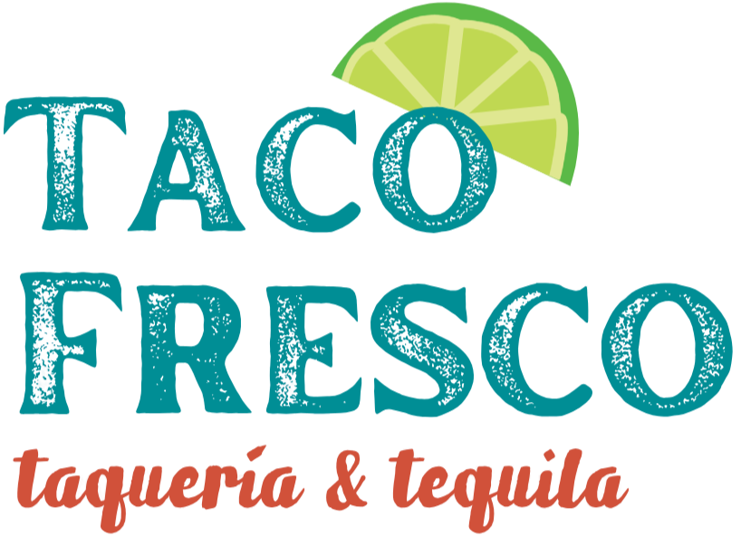A logo with the text 'Taco Treso' and a lime slice in the background, with a tagline in cursive that says 'Laughter & Taste'.