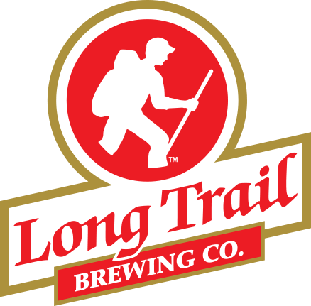 Logo of Long Trail Brewing Company featuring a hiker silhouette in a red circle.