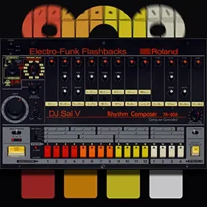 Cover artwork for “Old School Flashbacks Vol. 8,” an Electro-Funk DJ mix by Sal V.