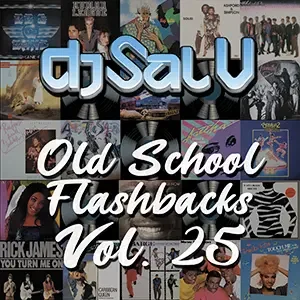 Cover artwork for “Old School Flashbacks Vol. 25,” an R&B Funk DJ mix by Sal V.