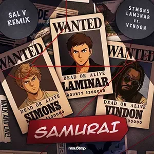 Cover artwork for “Samurai” by SIMONS and Laminar featuring VinDon, remixed by Sal V.