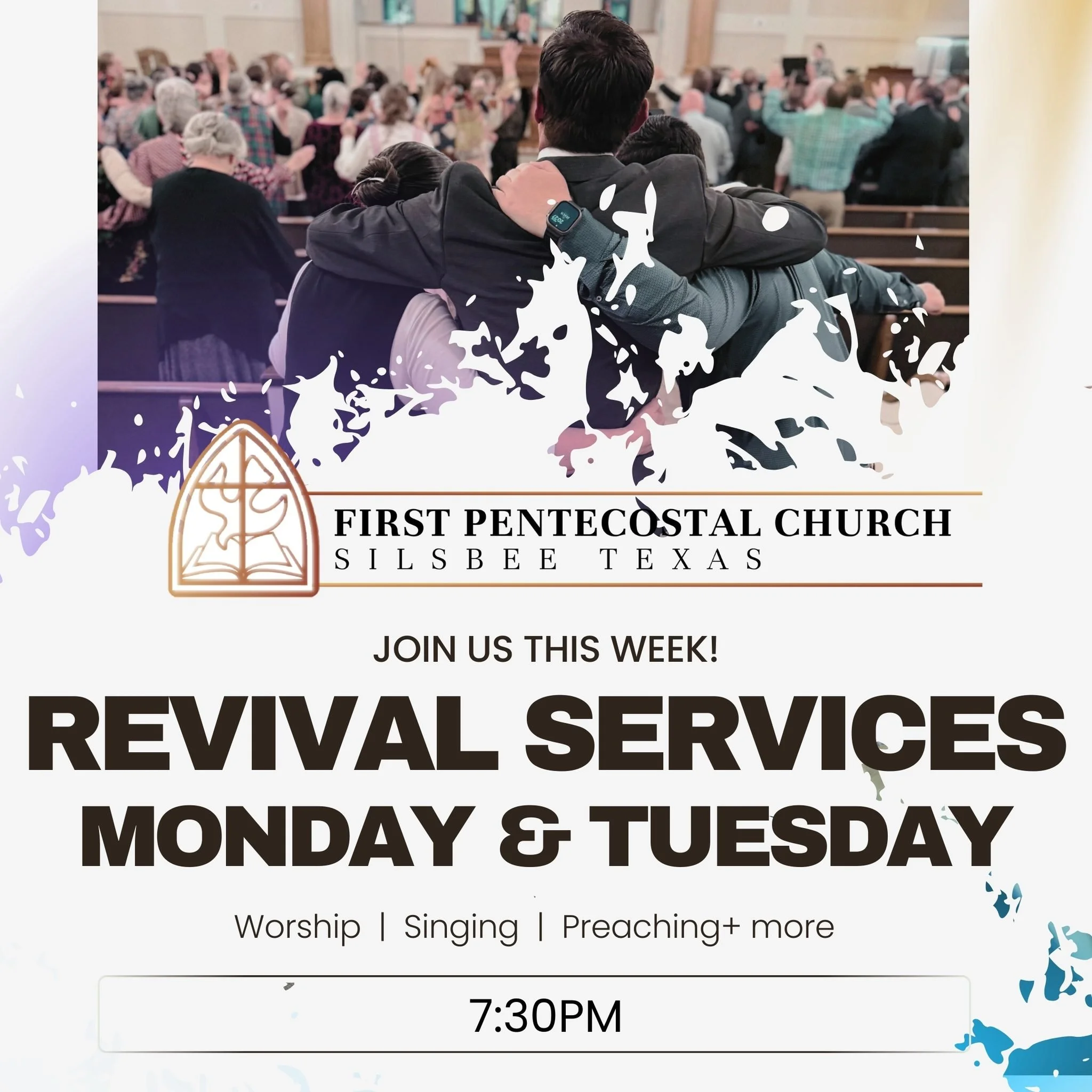 Revival services this week! 🔥
Come expecting powerful worship, anointed preaching, and a fresh move of God.
Join us nightly &mdash; don&rsquo;t miss what God has in store!