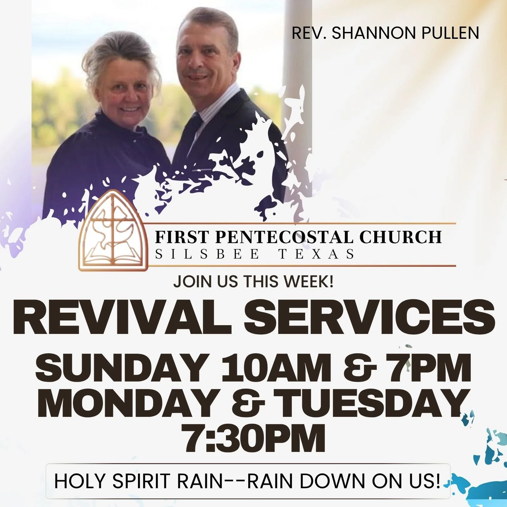 Join us for powerful Holy Ghost revival services where lives are changed, hearts are renewed, and the presence of God moves in a real way. 

Pentecost is not a religion--it's an experience! Don&rsquo;t miss what God wants to do in your life!

Tonight