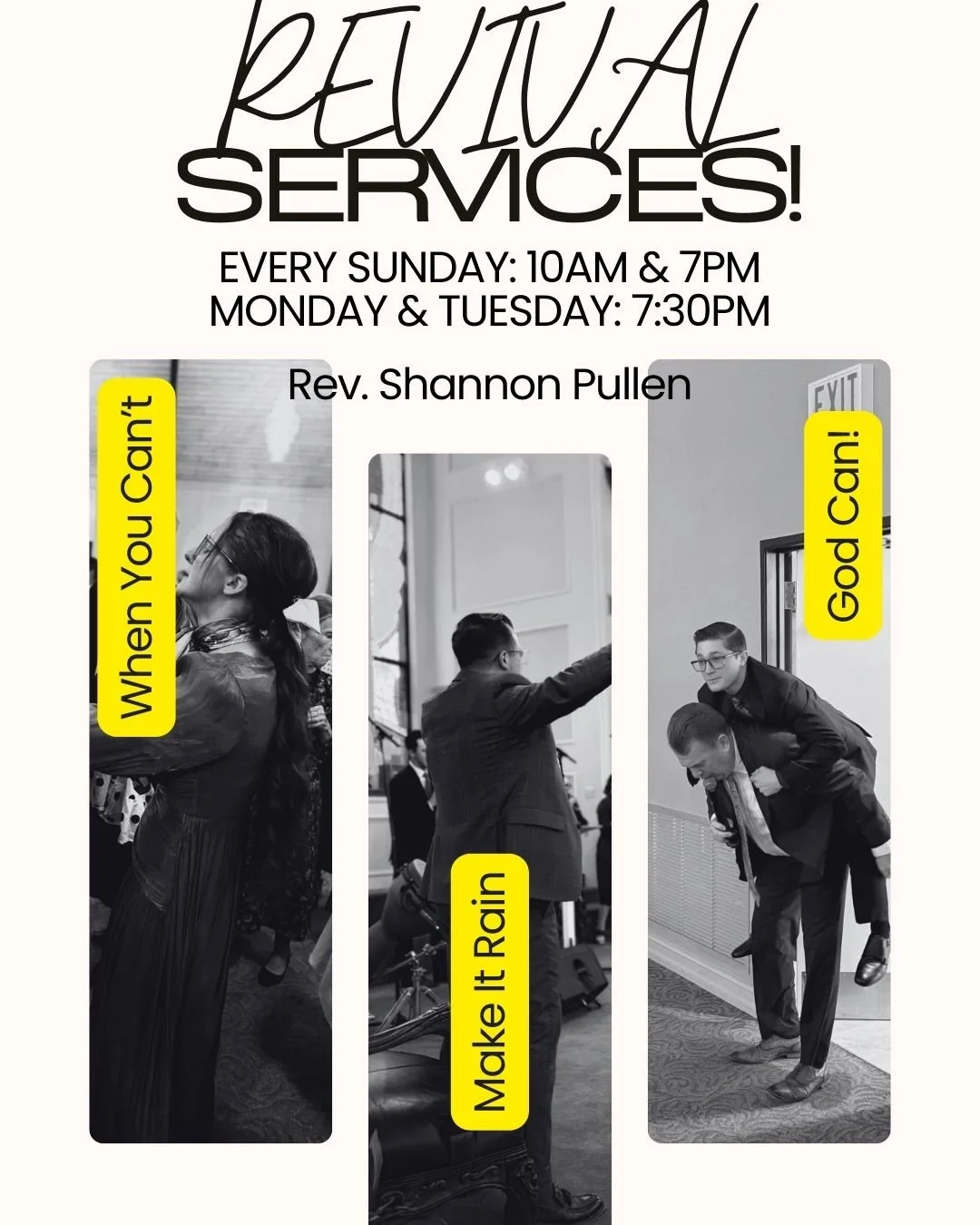 Lives change in the presence of The King! Revival services tonight at 7:30PM. #FPCSilsbee #Year101