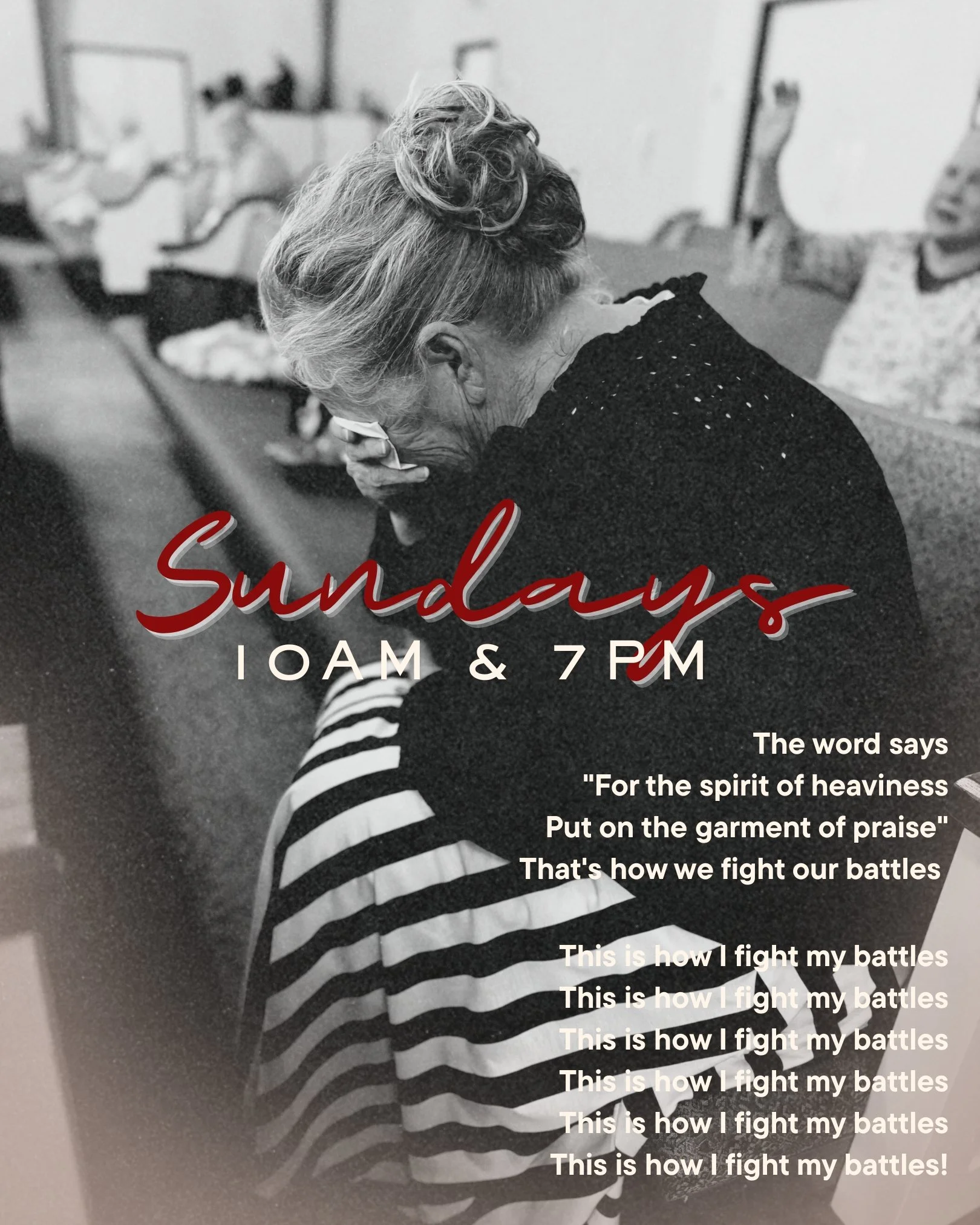 "for the battle is not yours but God's." This is how we fight our battles. Come get in the presence who has never lost one! #FPCSilsbee