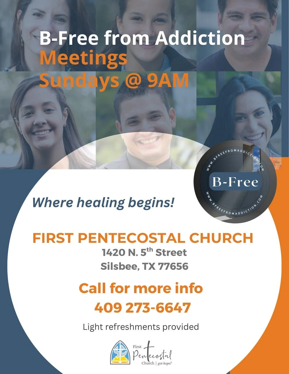 No judgment. No shame. Just people who care. Join us for addiction recovery support at our church. Every Sunday 9AM.