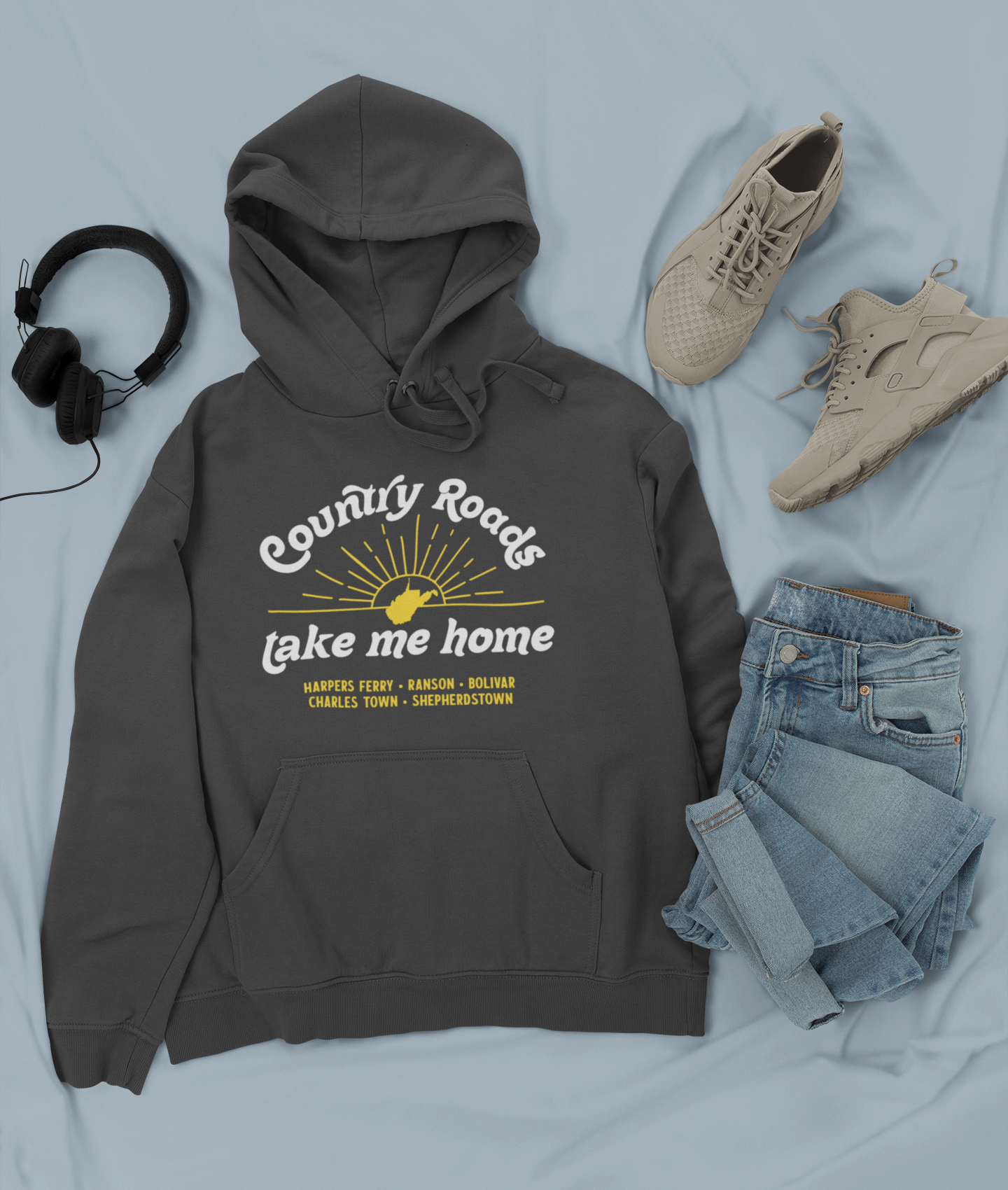 Country Roads Take Me Home Sunburst Hoodie