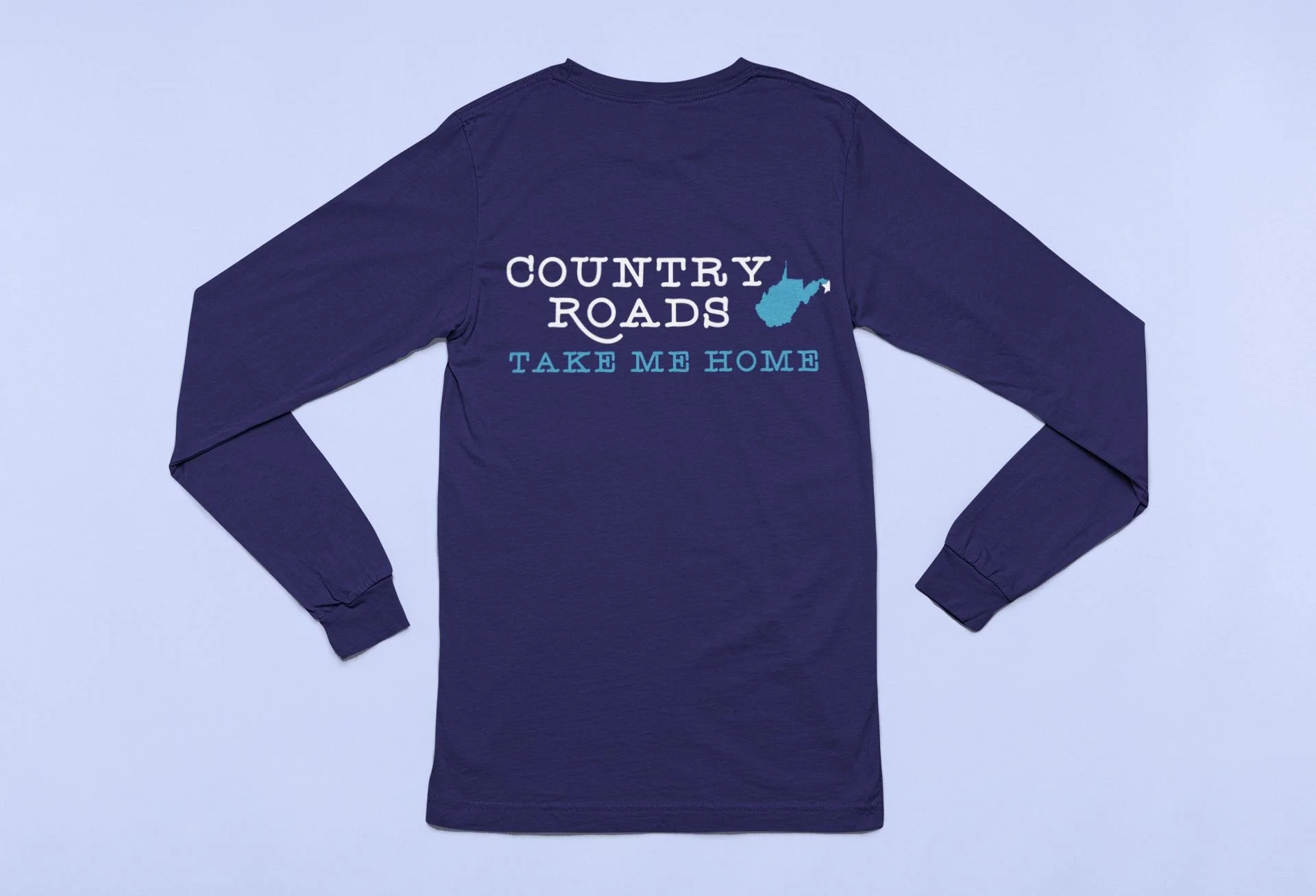 Country Roads Long Sleeve Shirt Navy (No Place It).jpg