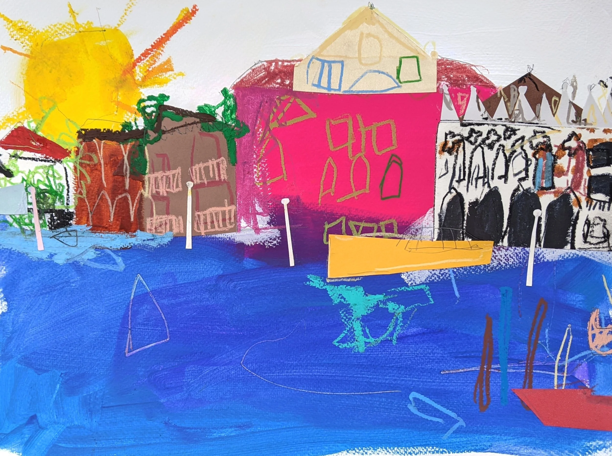 Ca' d'Oro / 2021 / Mixed-media collage on paper / 30.5cm x 40.6cm