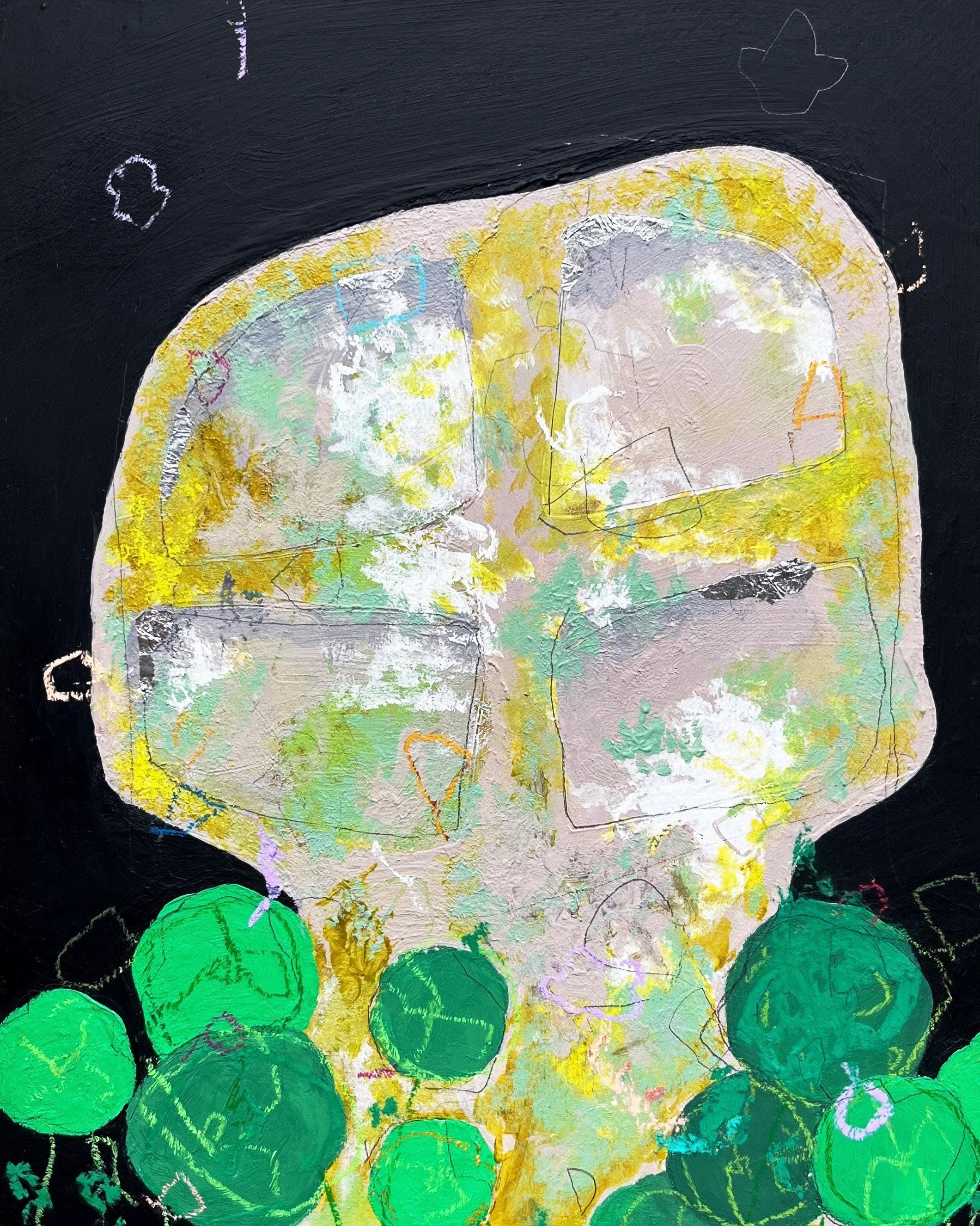 Alsia Mill Cross / 2026 / Mixed media on board / 25.5cm x 21cm