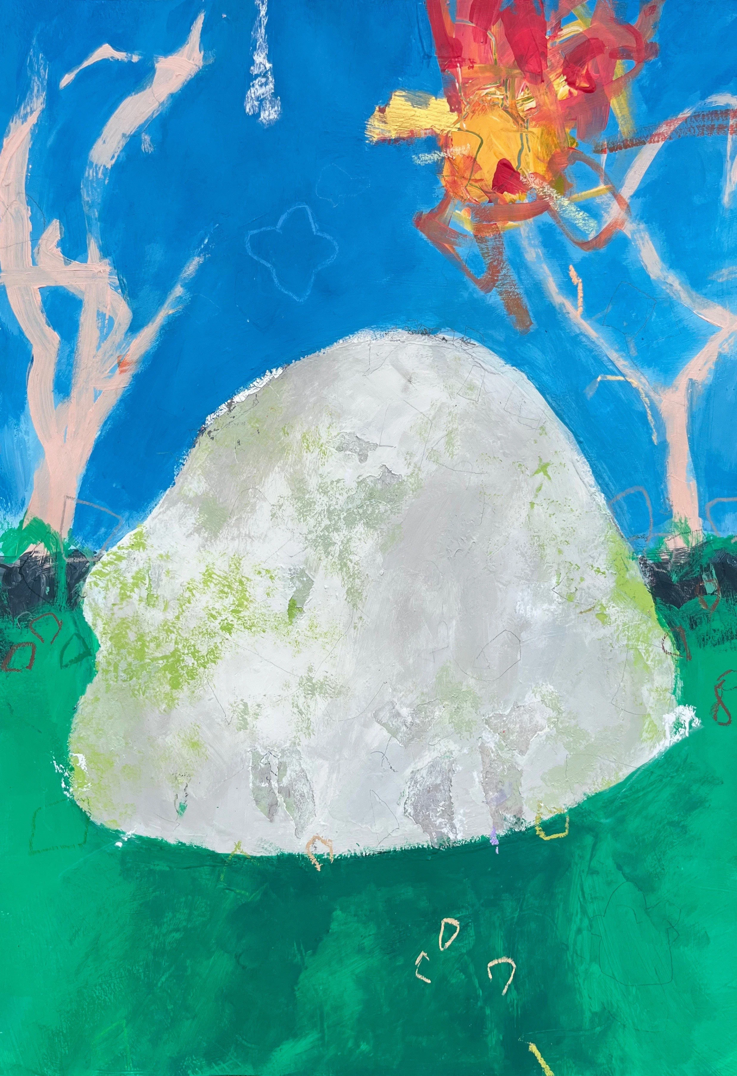 Bowl Rock / 2025 / Mixed media on paper / 42cm x 29xm