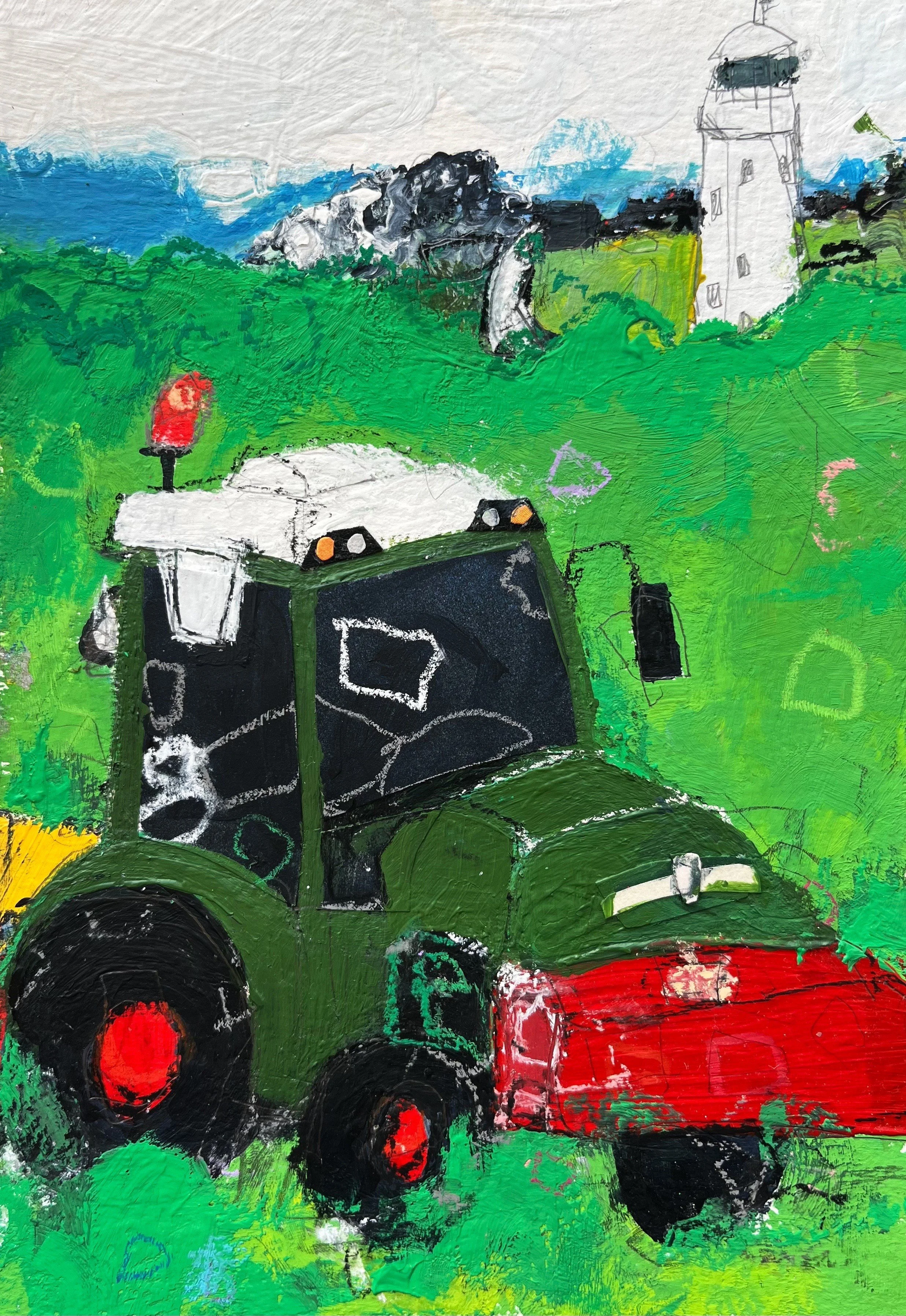 Crane Godrevy homestead / 2026 / Mixed media collage on paper / 21cm x 14.8cm