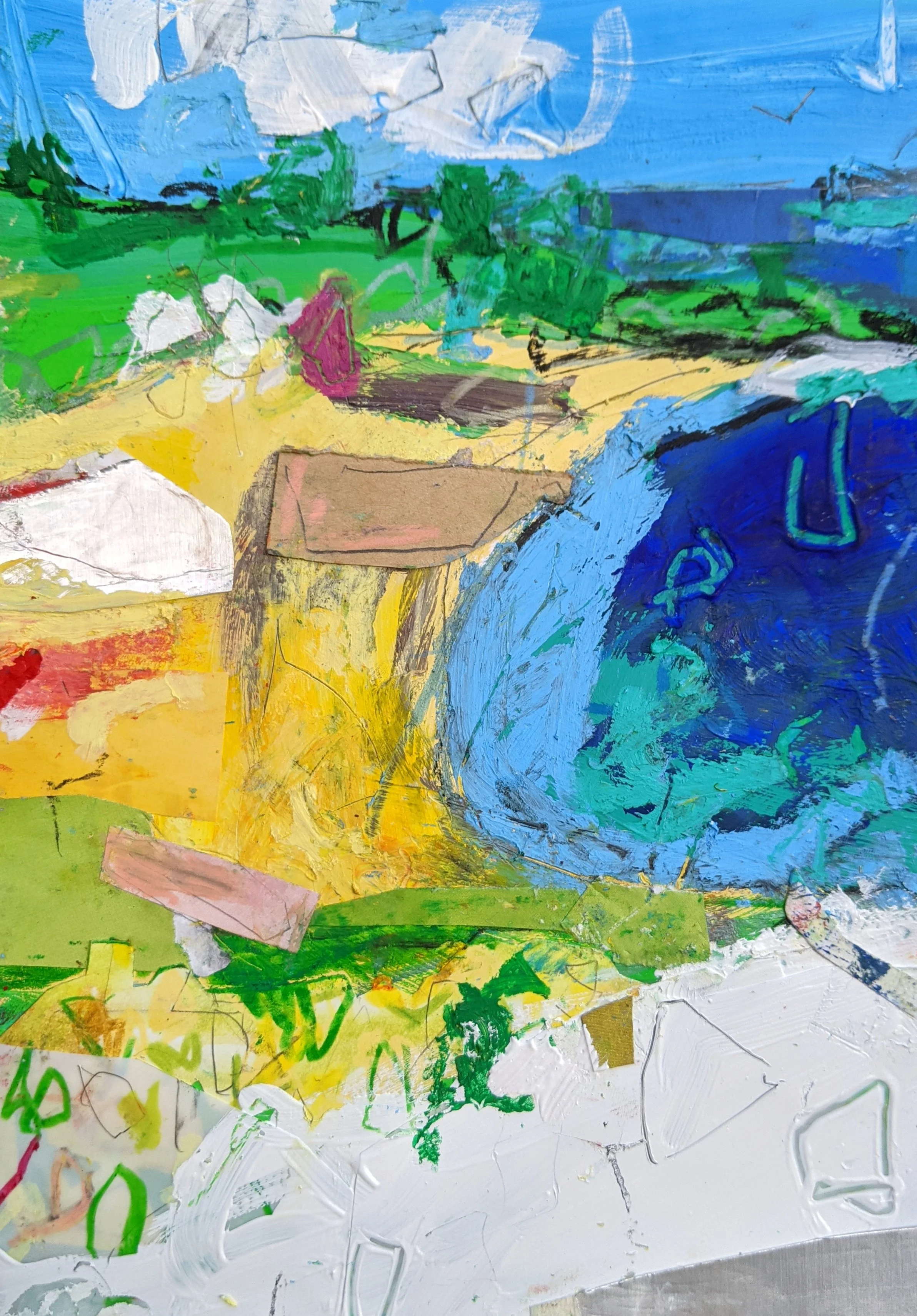 On Tresco / 2021 / Mixed media collage on paper / 21cm x 14.8cm