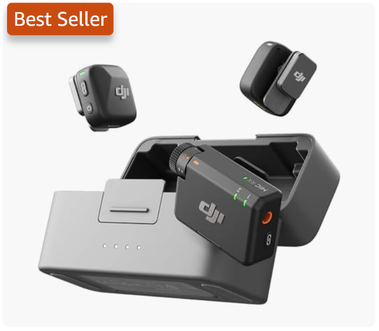 DJI drone battery charging station with two charged batteries labeled 'AC 14V' and two additional batteries nearby. 'Best Seller' badge at the top left.