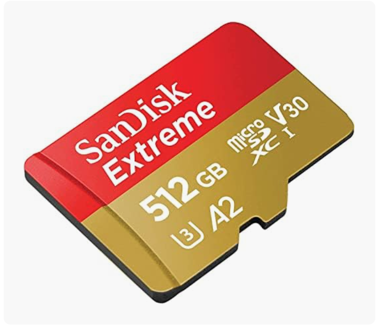 SanDisk Extreme microSD card with 512GB storage capacity
