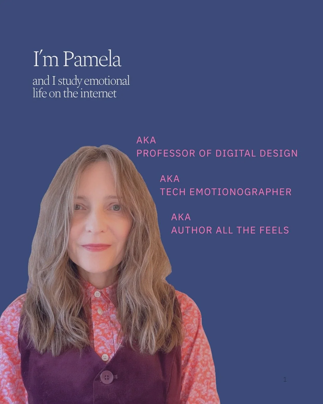 Hi, I&rsquo;m Pamela, and I study how the internet feels.

I write about phones, social media, AI, digital love languages, new emotion words, ambient moods, and the rituals people use to stay human online.

My book All the Feels is a field guide to e