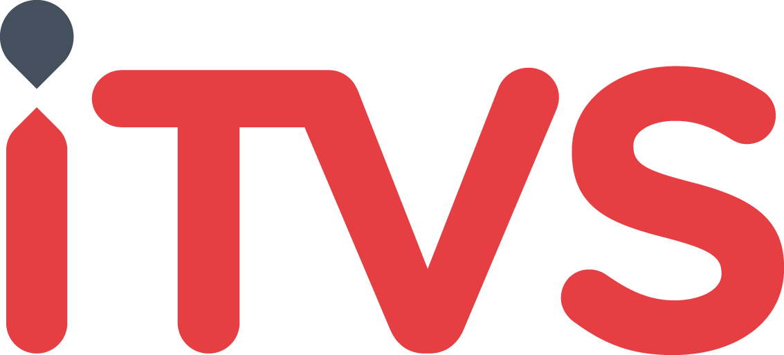 The logo of the TV network ITV, with a stylized red and black design.