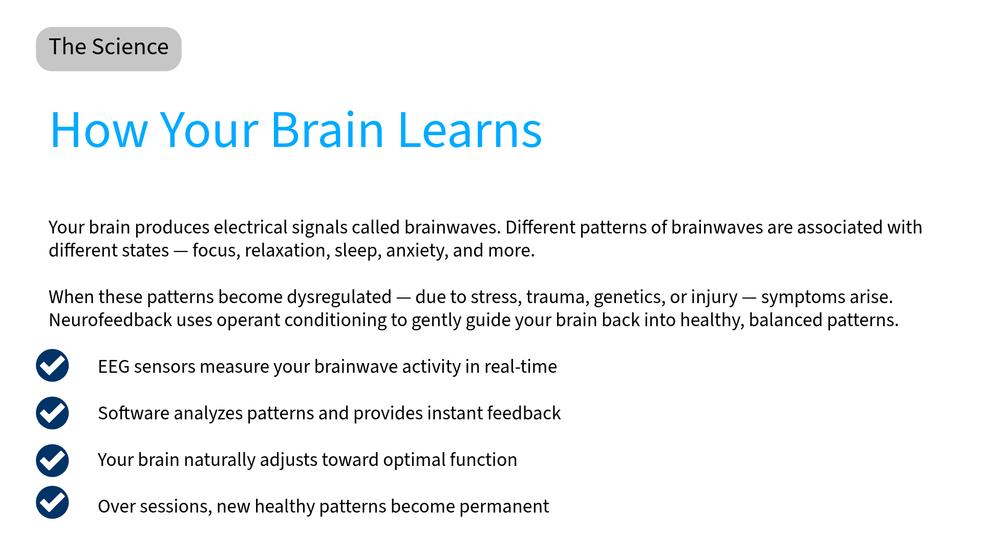 Neurofeedback brain training session — real-time EEG monitoring at Kerov Health Orlando