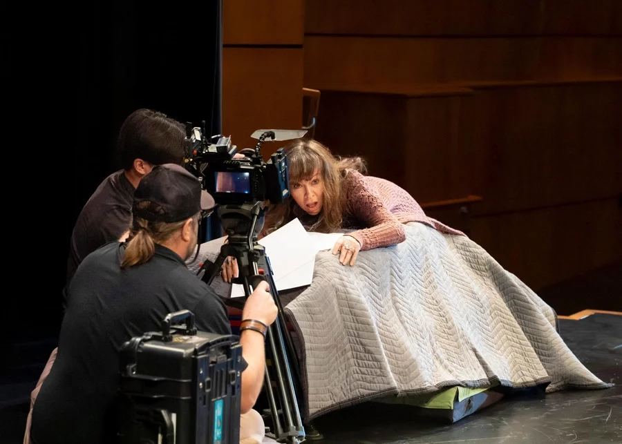 Julie Van Lith and Alex Nunn rehearse stunts